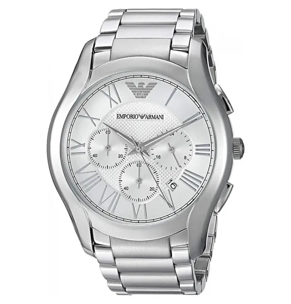 Emporio Armani Men’s Quartz Analog Stainless Steel Silver Dial 45mm