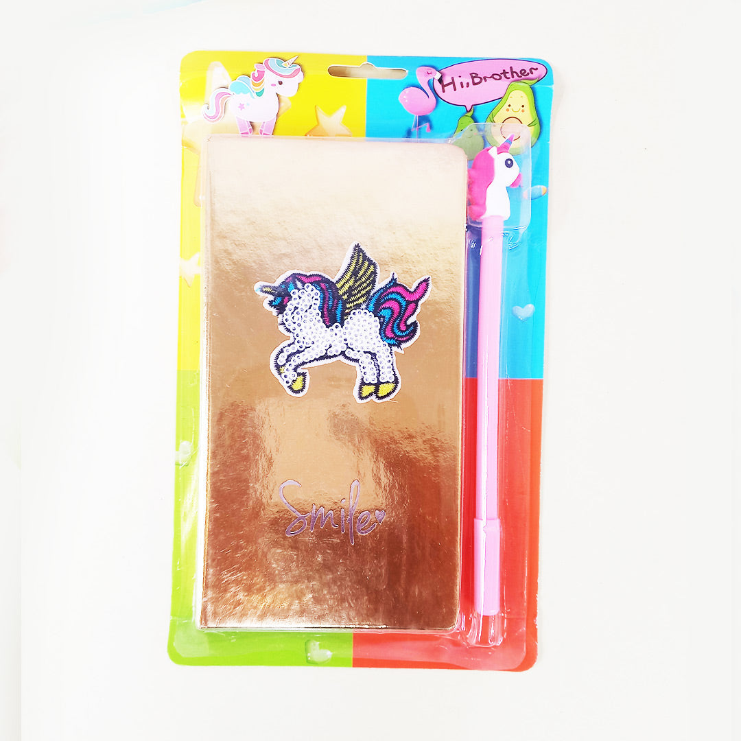 Unicorn Hard Cover Journal Notebook With Gel Pen