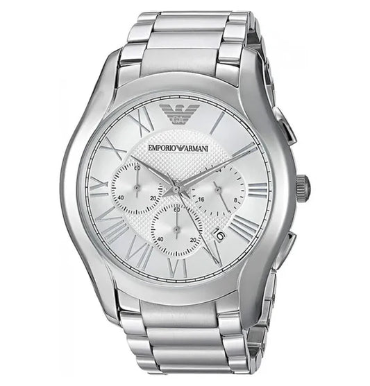 Emporio Armani Men’s Quartz Analog Stainless Steel Silver Dial 45mm