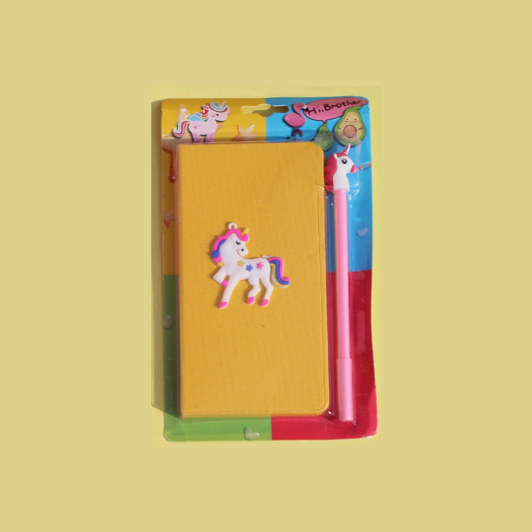 Unicorn Hard Cover Journal Notebook With Gel Pen