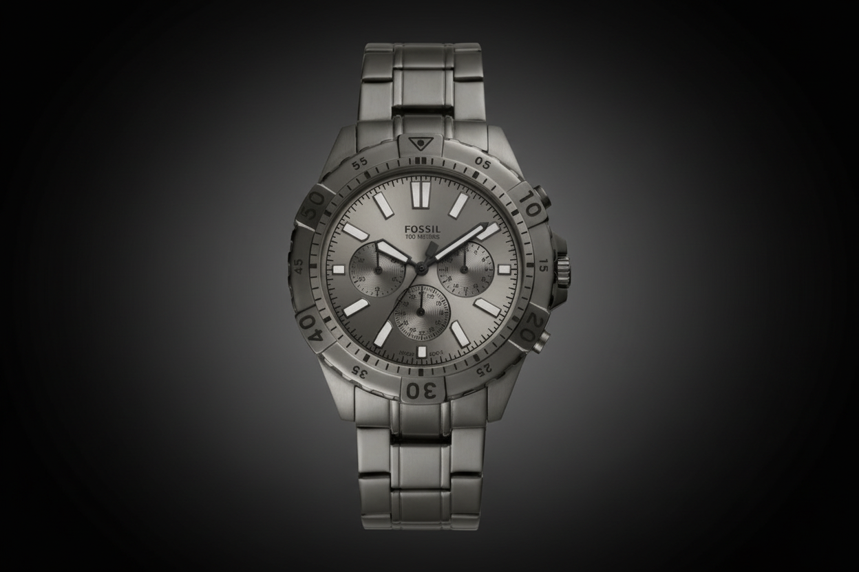 Fossil Watch – Dark Studio Background